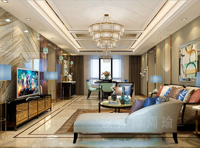 艹逼喷水视频世纪江尚三室两厅168平装修设计效果欣赏